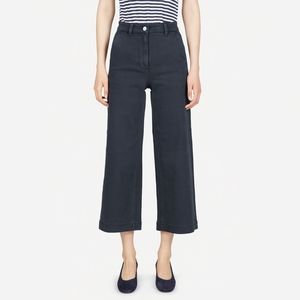 Everlane Women's Wide Leg Crop Pant Navy Size 4
